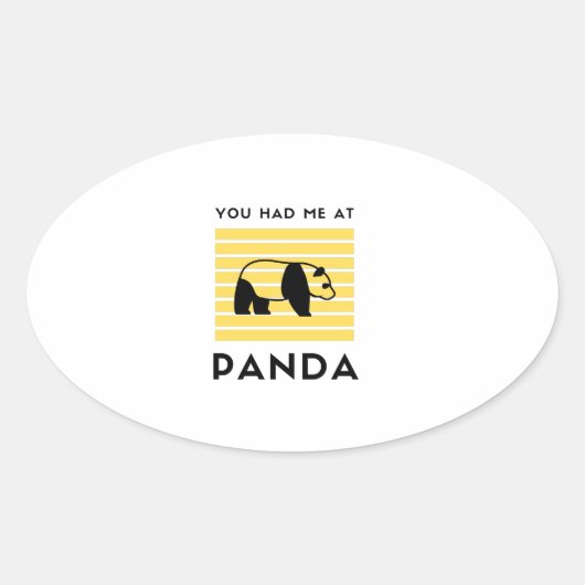 You had me at panda 楕円形シール (正面)