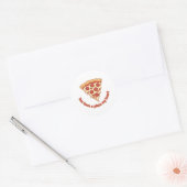 You Have A Pizza My Heart Funny Valentine Food Pun ラウンドシール (封筒)