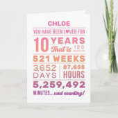 You Have Been Loved 10 Years Birthday Card カード (正面)