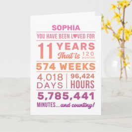 You Have Been Loved 11 Years Birthday Card カード