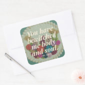 You Have Bewitched Me Pride and Prejudice Sticker スクエアシール (封筒)