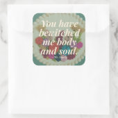 You Have Bewitched Me Pride and Prejudice Sticker スクエアシール (バッグ)
