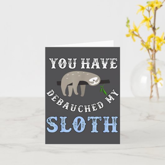 You Have Debauched My Sloth Funny Aubad Maturin Qu カード (黄色い花)
