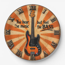 You Hear the Music But Feel the Bass Guitar Lover ペーパープレート