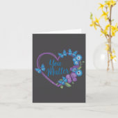 You Heart Suicide Prevention Awareness  カード (黄色い花)