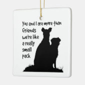 You & I More Than Friends Small Pack Dogs セラミックオーナメント (左)