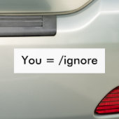 You =/ignore バンパーステッカー (車上)