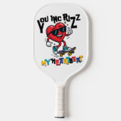 You Inc Rizz my Heartbeat - Cute skateboard heart ピックルボールラケット (裏面)