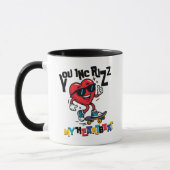 You Inc Rizz my Heartbeat - Cute skateboard heart マグカップ (左)