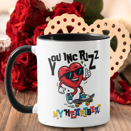 You Inc Rizz my Heartbeat - Cute skateboard heart マグカップ