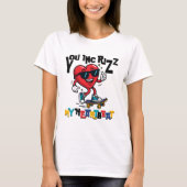 You Inc Rizz my Heartbeat - Cute skateboard heart Tシャツ (正面)