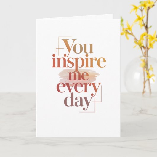 You Inspire Me Every Day カード (黄色い花)
