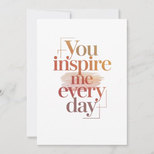 You Inspire Me Every Day カード (正面)