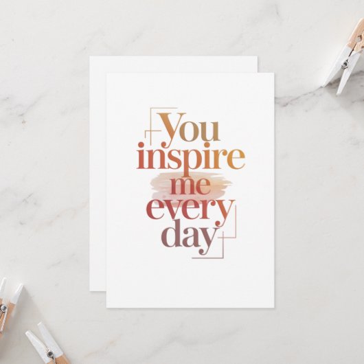 You Inspire Me Every Day カード (正面/裏面インサイチュ)