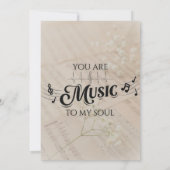 You is the Music to My Soul結婚式招待状 招待状 (裏面)