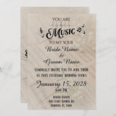 You is the Music to My Soul結婚式招待状 招待状 (正面/裏面)