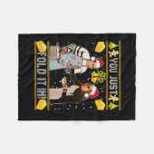 You Just Fold It In Christmas Xmas Pajamas Christm フリースブランケット (正面(横))