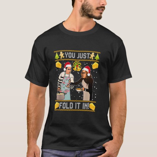 You Just Fold It In Christmas Xmas Pajamas Christm Tシャツ (正面)