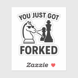 You Just Got Forked – Funny Chess Meme Sticker シール