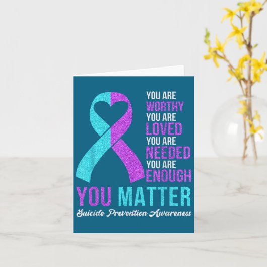 You Kindness Be Kind Suicide Prevention Awareness  カード (黄色い花)