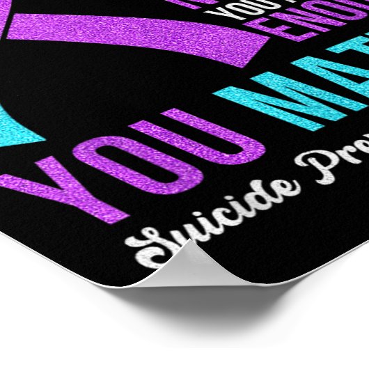 You Kindness Be Kind Suicide Prevention Awareness ポスター (角)