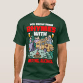 You Know What Rhymes With Camping Alcohol funny Tシャツ (正面)
