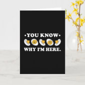 You Know Why I'm Here Deviled Egg Groovy Thanksgiv カード (黄色い花)