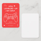 You Leveled Up My Day Gamer Valentine ノートカード (正面/裏面)