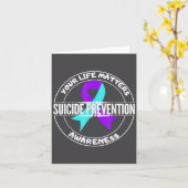 You Life S Suicide Prevention Awareness Teal Purpl カード (黄色い花)