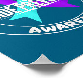 You Life S Suicide Prevention Awareness Teal Purpl ポスター (角)