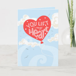 You Lift My Heart - Romantic Balloon Love カード