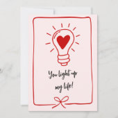 You Light Up My Life Funny Saying Valentines Day シーズンカード (正面)