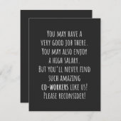 you’ll never find such amazing co-workers like us! サンキューカード (正面/裏面)