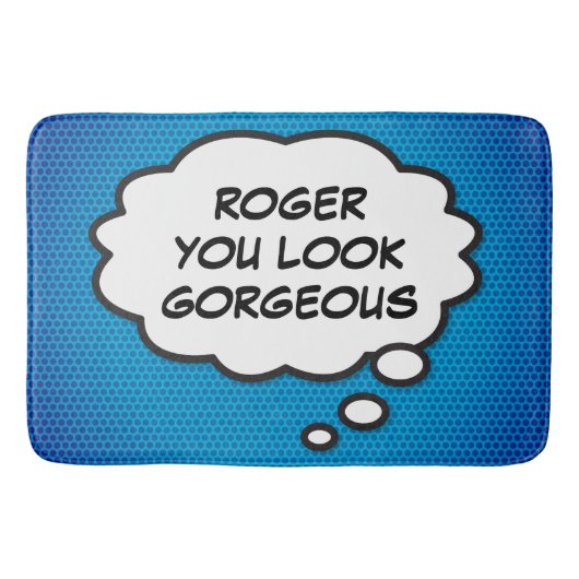 YOU LOOKゴージャスなおもしろいレトロ漫画ブックアーポップ・アートのト バスマット (正面)