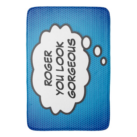 YOU LOOKゴージャスなおもしろいレトロ漫画ブックアーポップ・アートのト バスマット (正面縦)