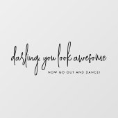 You Look 素晴らし Go Dance Blackのバ結婚スルーム ウィンドウサイン (シート)