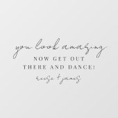 "You Look Amazing"のゲスト結婚バスルーム鏡 ウィンドウサイン (シート)