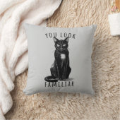 You Look Familiar Black Cat Feeling Magical Witch クッション (ブランケット)