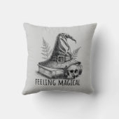 You Look Familiar Black Cat Feeling Magical Witch クッション (裏面)