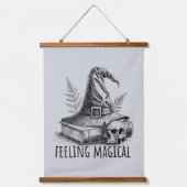 You Look Familiar Black Cat Feeling Magical Witch 吊り下げ型タペストリー (正面2)