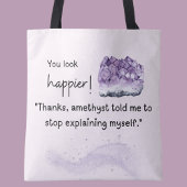 You look happier! Amethyst Crystal Lover Tote トートバッグ
