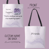 You look happier! Amethyst Crystal Lover Tote トートバッグ