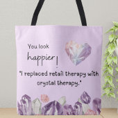 You look happier! Crystal therapy  トートバッグ