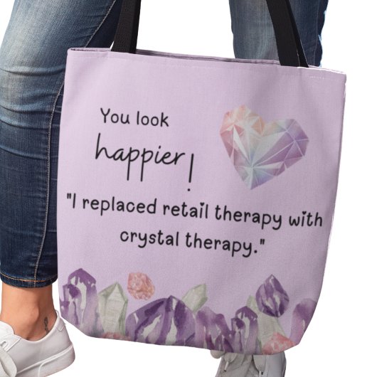 You look happier! Crystal therapy  トートバッグ