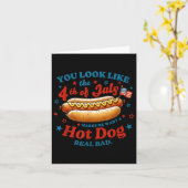 You Look Like The 4th Of July Hot Dog  カード (黄色い花)
