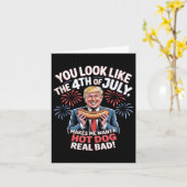 You Look Like The 4th Of July Makes Me Want Hotdog カード (黄色い花)