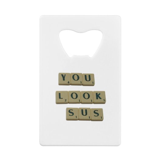 You Look SUSレターのタイル素晴らし引用文ギフト クレジットカード栓抜き (裏面)