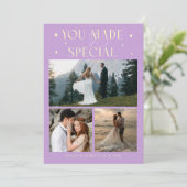 You Made It Special Wedding Photo Wisteria サンキューカード (スタンド正面)