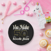 You Make 50 Lookおもしろい応援誕生日 ペーパープレート (パーティー)