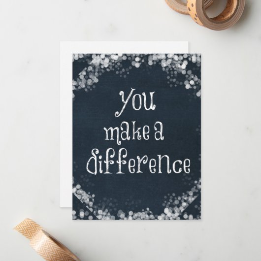 You Make a Difference引用文 ノートカード (正面/裏面インサイチュ)